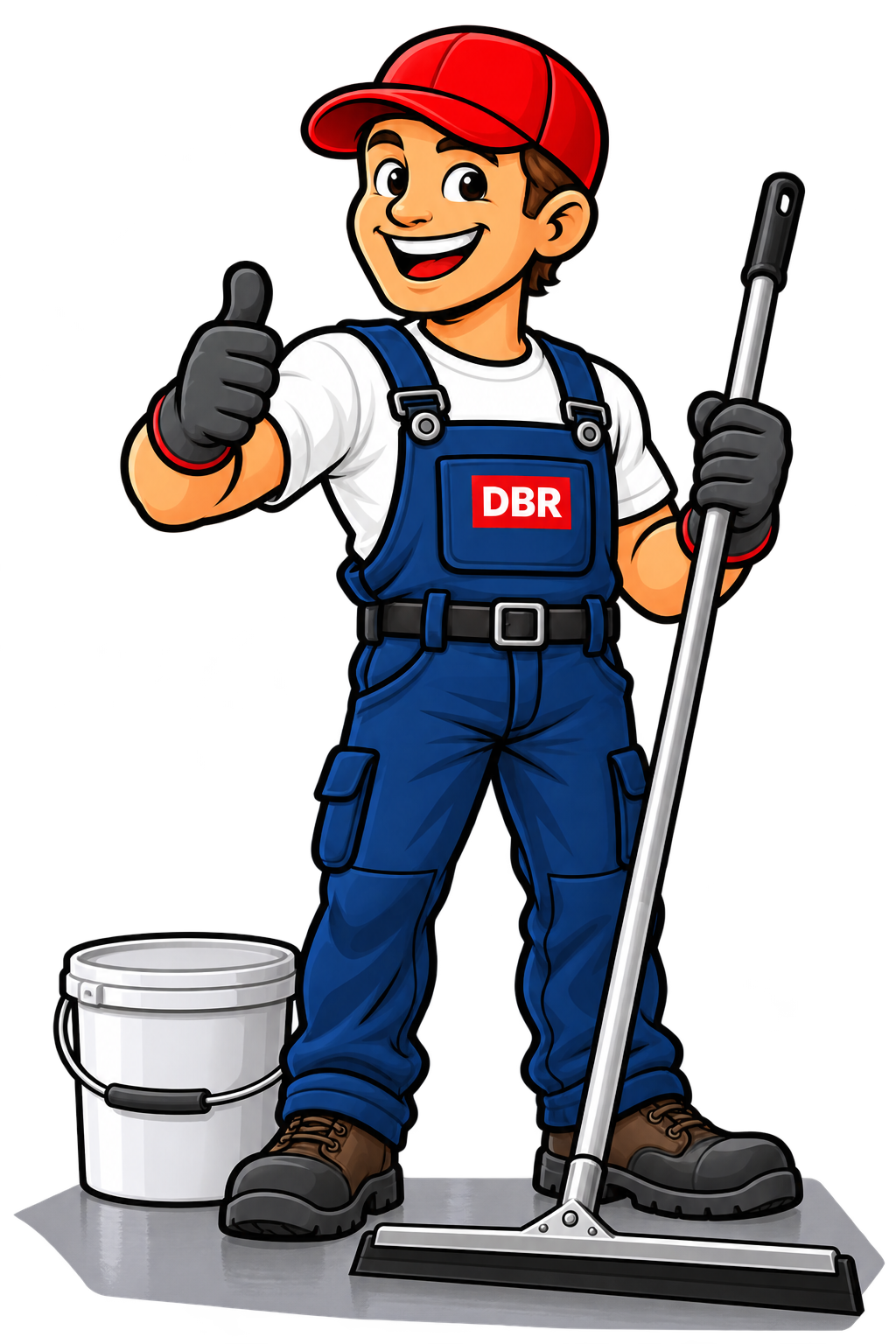 Illustrative DBR-Handwerkerfigur für Bodenbeschichtung