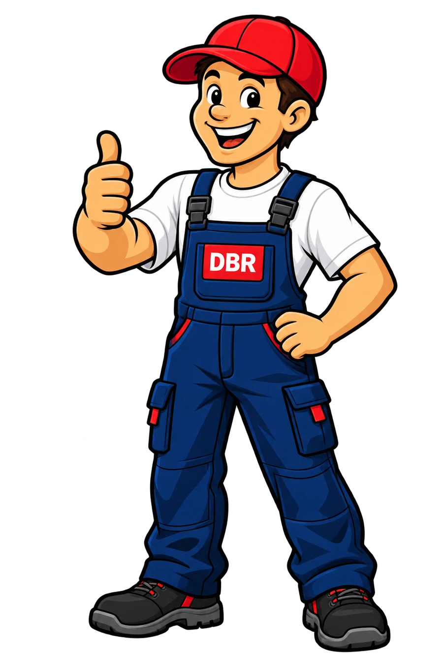DBR-Markenillustration eines Handwerkers